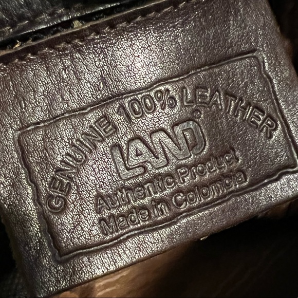 LAND Leather Large Bag Overnight Travel Duffel - Picture 11 of 14